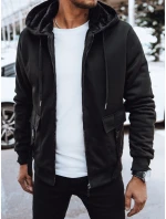 Pánská zateplená mikina na zip černá Dstreet model 21970387 - FashionStreet