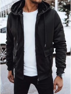 Pánská zateplená mikina na zip černá Dstreet model 21970387 - FashionStreet