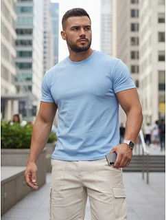 Pánske klasické modré tričko FashionStreet RX5680