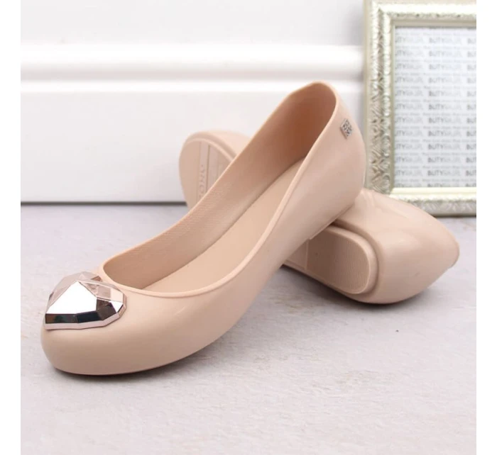 Pohodlné baleríny W nude model 21071872 - Zaxy