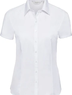 Halenka s krátkým rukávem, vzor rybí kost 11. white model 22476023 - Russell Athletic