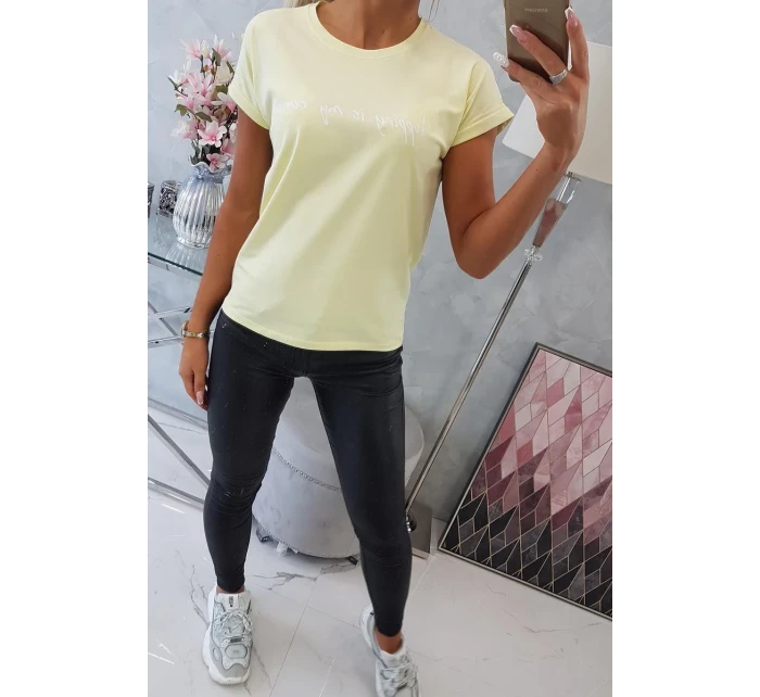 model 18743162 je moje kardio blůza světle žlutá - K-Fashion