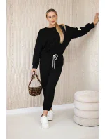 Viskózový komplet teplákové + kalhoty černý Viskózový komplet teplákové + kalhoty černý