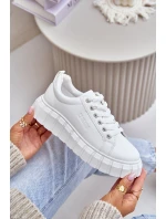 Ocieplane Sneakersy Damskie Big Star MM274616 Białe Ocieplane Sneakersy Damskie Big Star MM274616 Białe