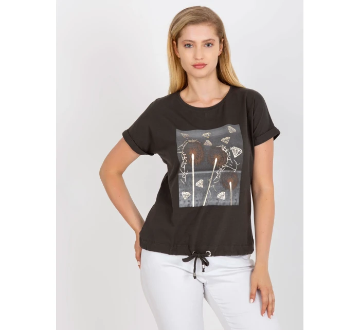 Tričko RV TS 0237.84P dark khaki