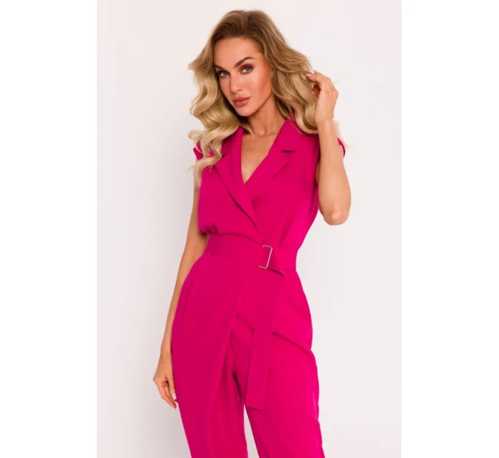 M780 Kombinéza s asymetrickým vzorom - fuchsiová M780 Kombinéza s asymetrickým vzorom - fuchsiová