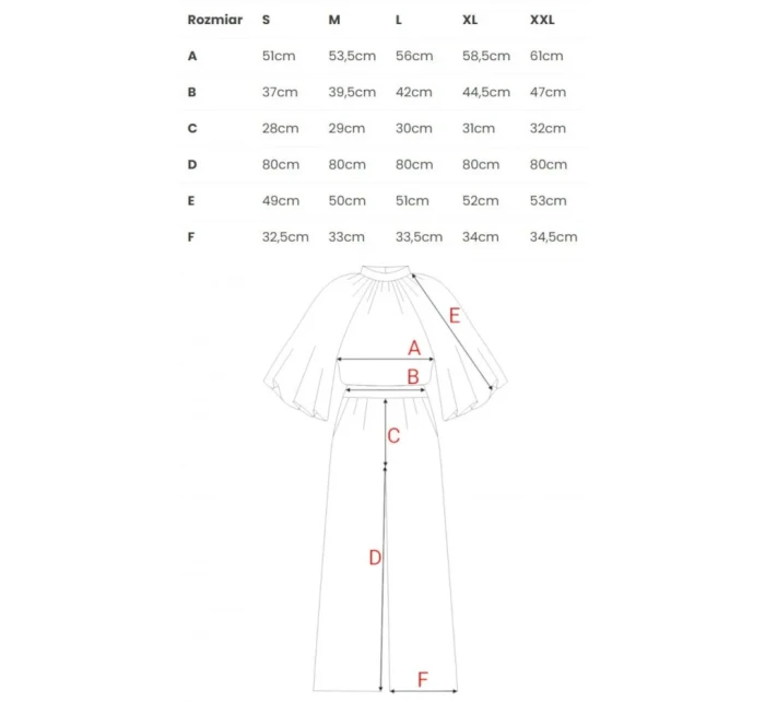 Kombinéza s širokými rukávy a zády  modrá model 20966219 - STYLOVE