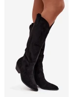 Dámské kovbojky na podpatku – černé model 21848579 - Kesi