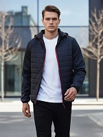 Pánska prechodná bunda prešívaná tmavomodrá FashionStreet TX4401