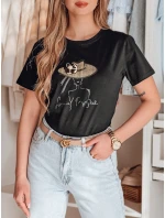 Dámské tričko s potiskem černá Dstreet model 21986824 - FashionStreet Dámské tričko s potiskem černá Dstreet model 21986824 - FashionStreet