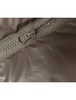 Dlhá béžová páperová vesta s kapucňou (5M3183-84) Dlhá béžová páperová vesta s kapucňou (5M3183-84)