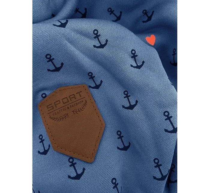 Svetlomodrá vzorovaná dámska mikina (2304) Svetlomodrá vzorovaná dámska mikina (2304)