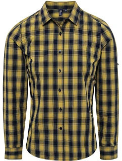 Premier PR 350 Popelínová blúzka s dlhými rukávmi „Mulligan“ 39.0350 camel/navy