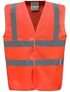 Bezpečnostná vesta Yoko HVW 100 Hi-Vis 79.W100, oranžová, vysoká viditeľnosť