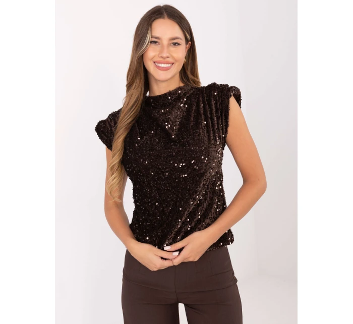 Bluzka IT BZ model 21441091 ciemny brązowy - FPrice