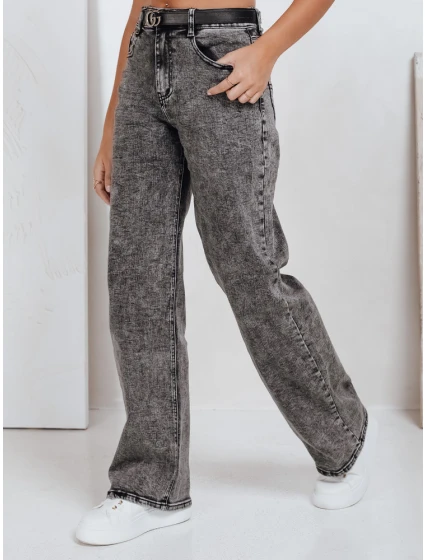 Dámske široké čierne džínsy Dstreet UY2747