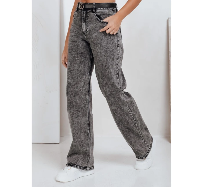 Dámske široké čierne džínsy Dstreet UY2747