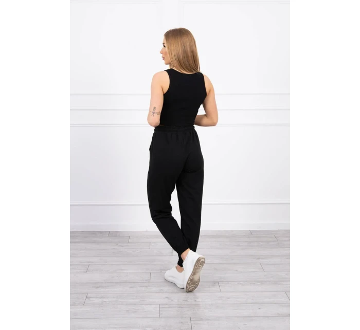 Súprava top+nohavice čierna