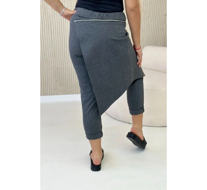 Punto Milano Zimní kalhoty s ozdobným zipem Grafit Punto Milano Zimní kalhoty s ozdobným zipem Grafit