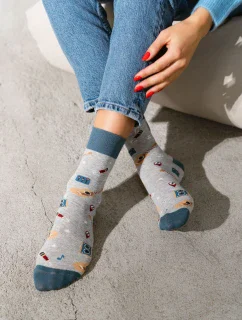 Ponožky 039-007 Melange Light Grey - Steven