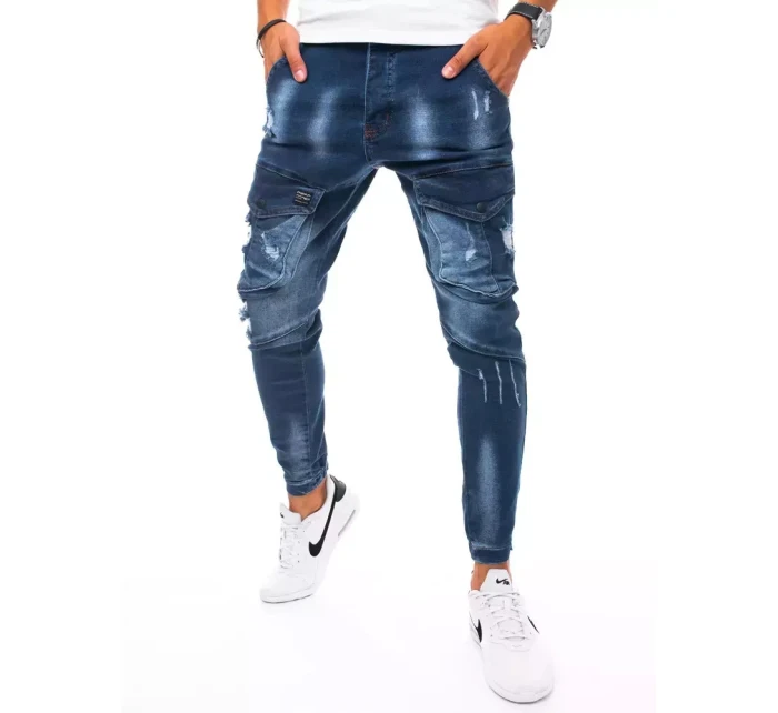 Pánske džínsové cargo modré tepláky FashionStreet UX3271