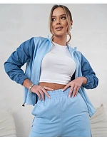 Mikinový set mikina na zips + široké nohavice modrá (821151) Mikinový set mikina na zips + široké nohavice modrá (821151)