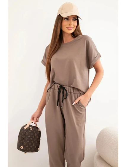 Bavlnená blúzka + nohavice fango