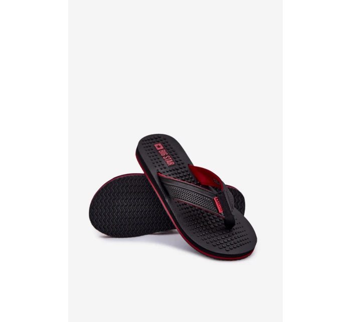 Męskie Klapki Japonki Big Star RR174441 Czarne