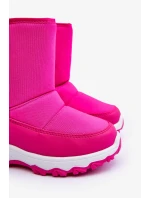 Dětské zateplené sněhule na suchý zip Pink Big Star Dětské zateplené sněhule na suchý zip Pink Big Star