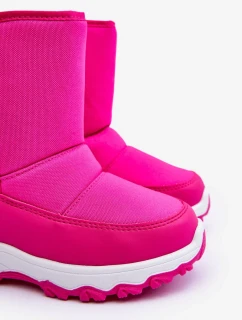 Dětské zateplené sněhule na suchý zip Pink Big Star