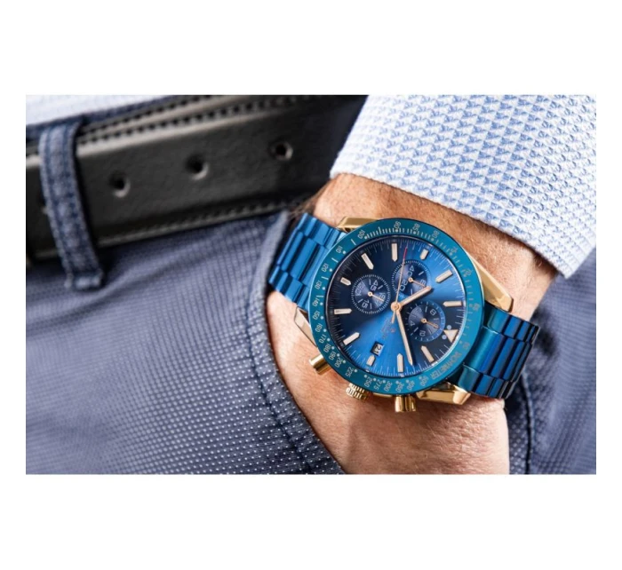 Pánské hodinky Chronograph Sapphire Blue Copper model 21807595 - Giewont Pánské hodinky Chronograph Sapphire Blue Copper model 21807595 - Giewont