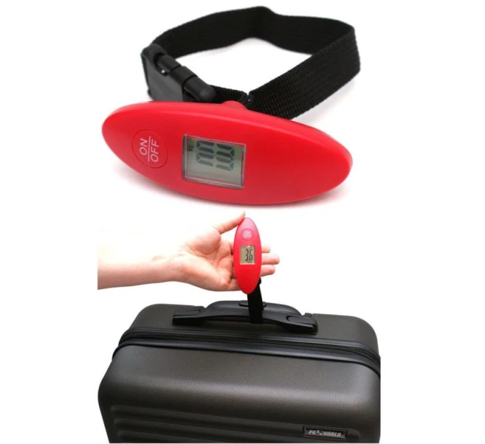 VÁHA NA BATOŽINU 50 KG PROWORLD ČERVENÁ