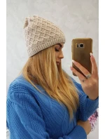Fleecová čepice model 18750819 béžová - K-Fashion