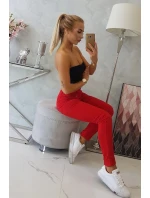 Kalhoty v barvě džínové červené Kalhoty v barvě džínové červené