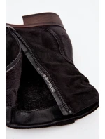 Dámské kotníkové boty na nízkém podpatku s vyhřívané černé model 21718633 - EVENTO Dámské kotníkové boty na nízkém podpatku s vyhřívané černé model 21718633 - EVENTO