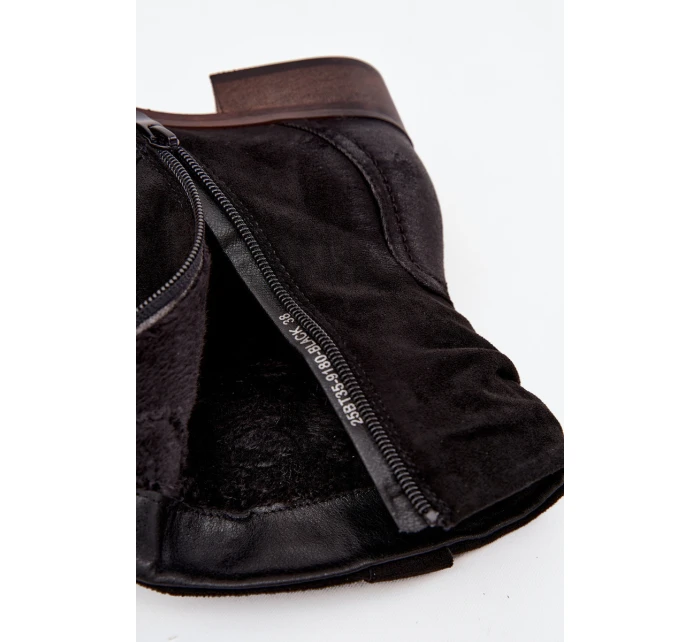 Dámské kotníkové boty na nízkém podpatku s vyhřívané černé model 21718633 - EVENTO Dámské kotníkové boty na nízkém podpatku s vyhřívané černé model 21718633 - EVENTO