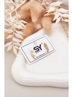 Náušnice Listy Se Zirkony Nerezová Ocel Zlaté Náušnice Listy Se Zirkony Nerezová Ocel Zlaté