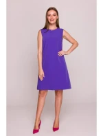 model 21154745 Šaty bez rukávů fialové - STYLOVE