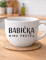 BABIČKA MIMO PREVÁDZKY – keramický hrnček 400 ml
