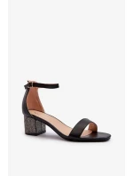 Sandále na podpätku model 195742 Step in style Sandále na podpätku model 195742 Step in style