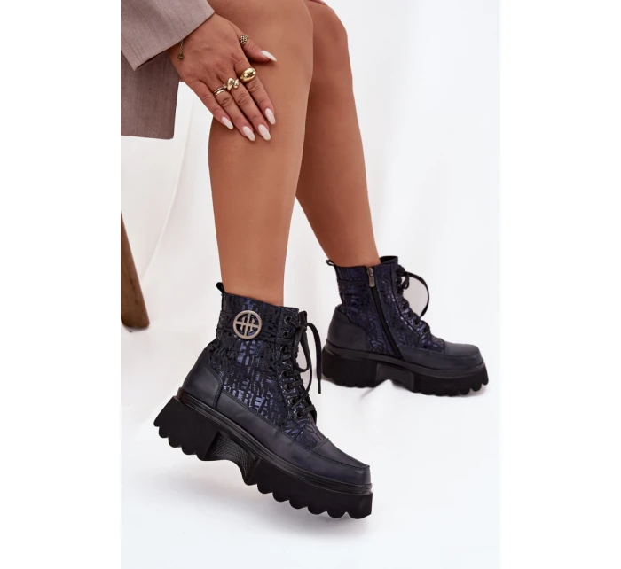 Topánky so širokou podrážkou model 222950 Vykročte štýlovo