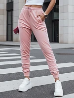 Dámske velúrové ružové tepláky FashionStreet UY2837