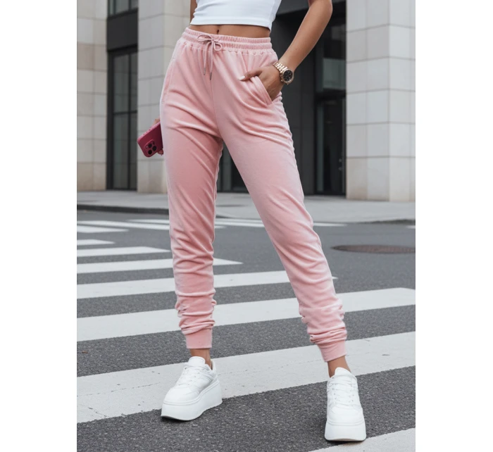 Dámské tepláky velurové růžové Dstreet model 21993567 - FashionStreet