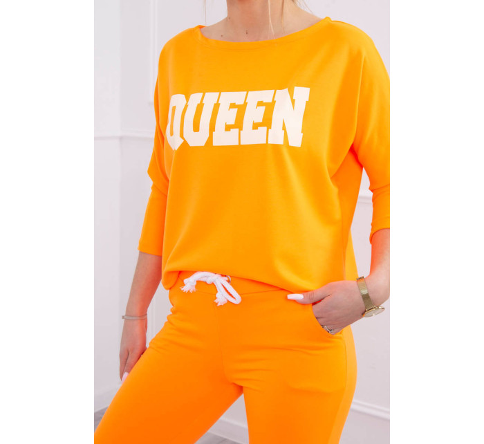 Súprava s oranžovou neónovou potlačou Queen