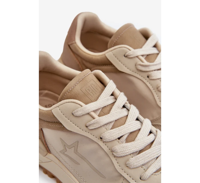 Męskie Sneakersy Big Star NN174067 Memory Foam System Beżowe