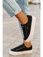 Trampki Damskie Z Koronką Lee Cooper LCW-25-31-3439L Czarne