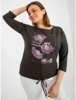 Dámska blúzka RV BZ 8457.47P tmavá khaki - FPrice Dámska blúzka RV BZ 8457.47P tmavá khaki - FPrice