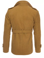 Pánsky dvojradový pieskový kabát Dstreet CX0443