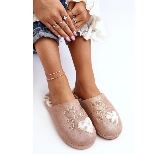 Růžové dámské lesklé pantofle model 20035758 - Kesi