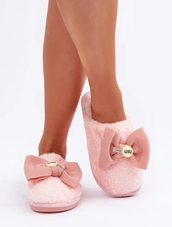 Dámske papuče s kožušinkou a purslane Ružová Olfedi